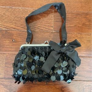 Black Beaded sequins purse